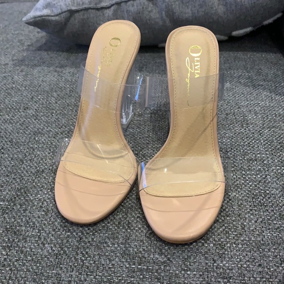 Miss Lola Nude/Clear Heels - Picture 8 of 10